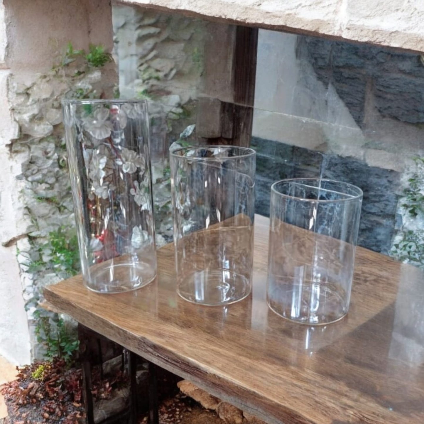 Set de 3 Récipients en Verre Cylindriques